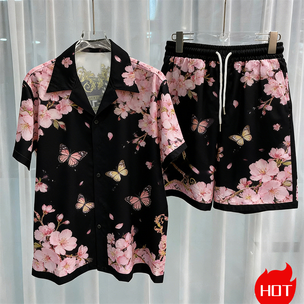 Summer Clothing Types - Digital printed men's set fashion two-piece