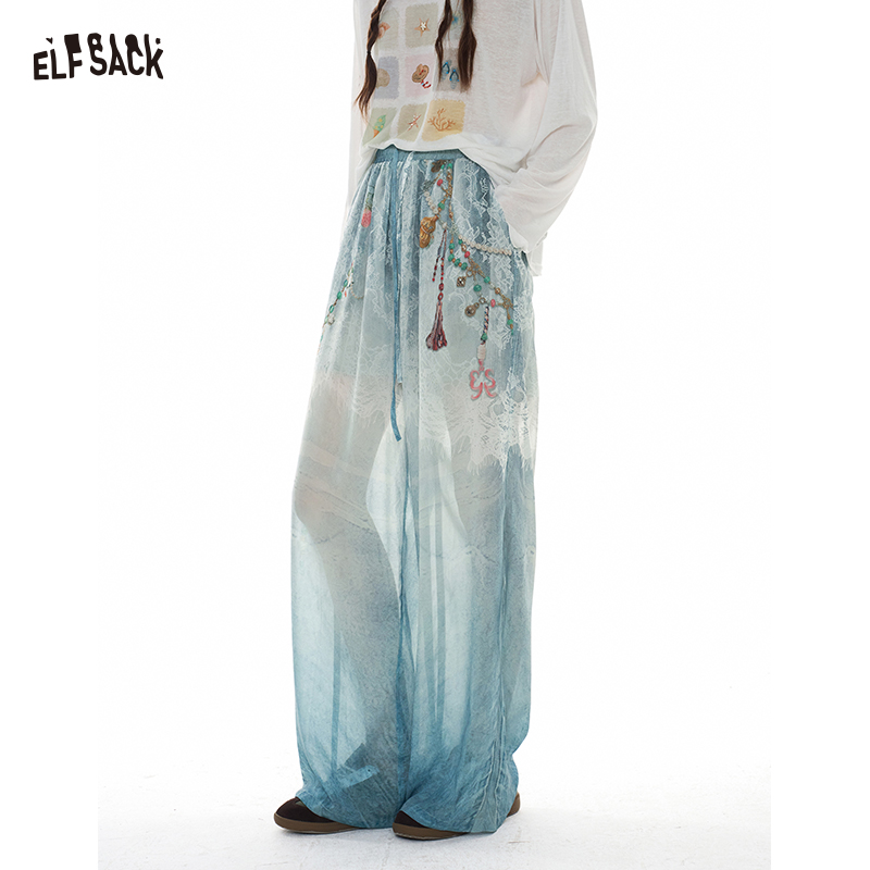 Palazzo Pant Wide - ELFSACK Women's Multi Color Vintage Floral