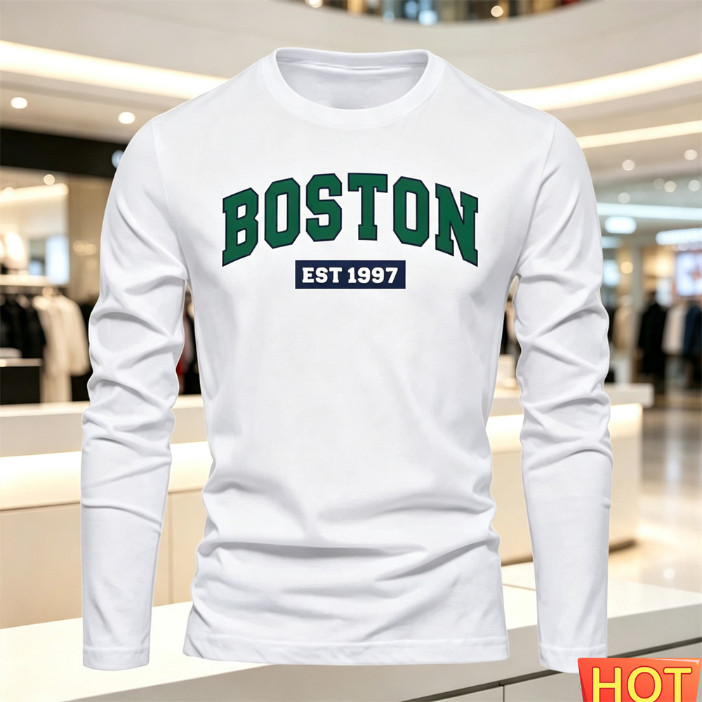 Summer Clothing Types - Autumn Summer Men's long sleeved T-shirt