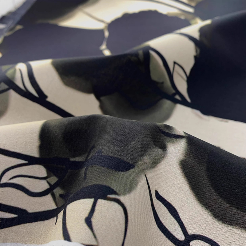 Summer Clothing Material - Ink Painting Style Print 100% Cotton