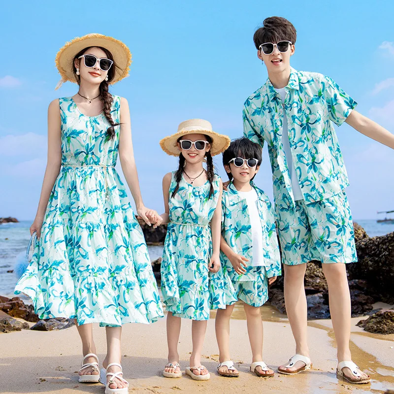 Vacation Parent-child Clothing - Summer Clothing Resort review and price