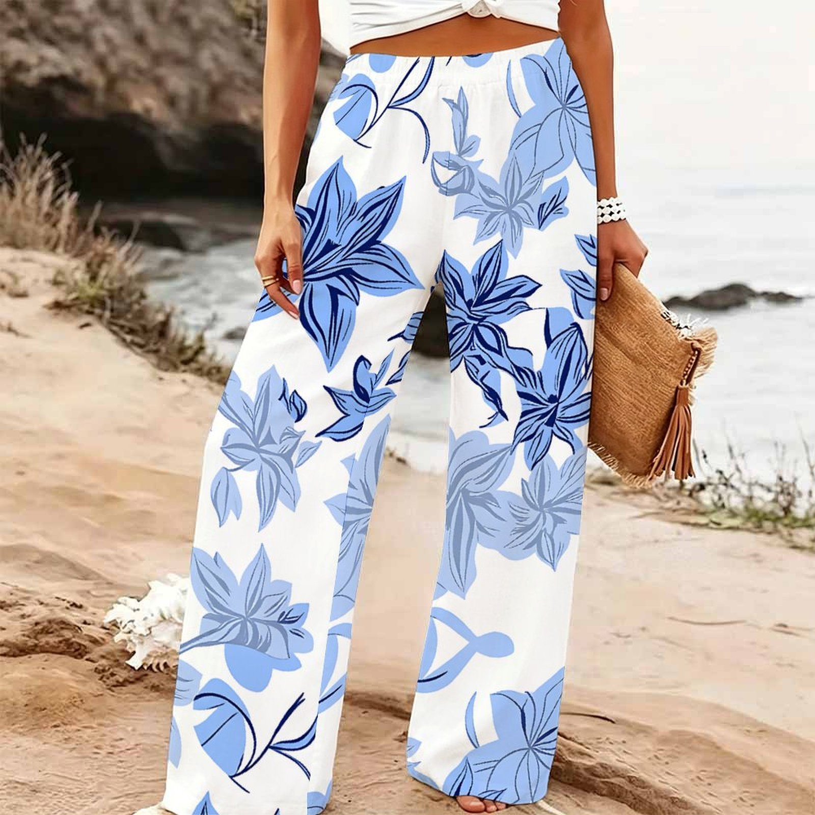 Women's Summer Beach Wide Leg  - Palazzo Pant Wide review and price