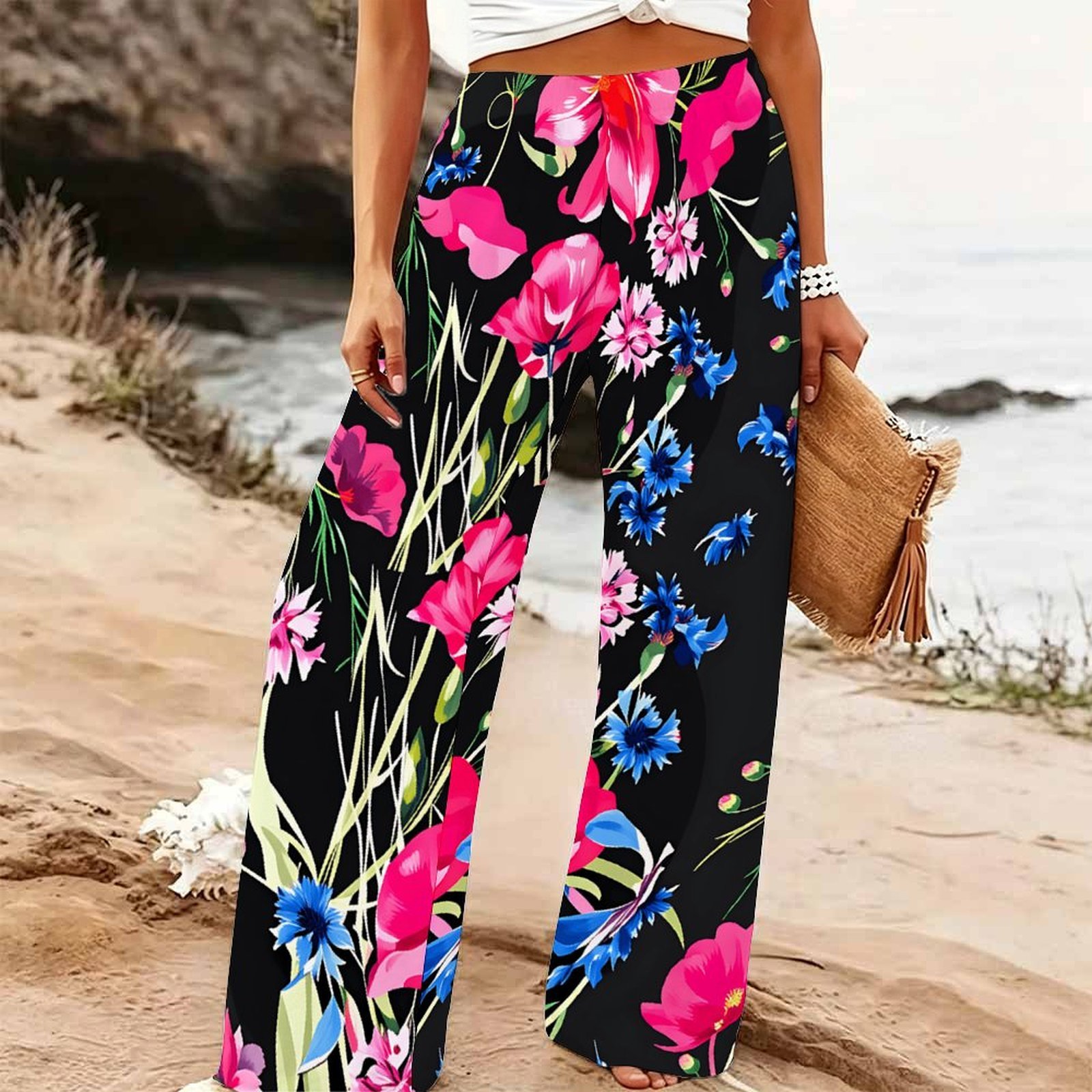 Women's Summer Beach Wide Leg  - Palazzo Pant Wide review and price