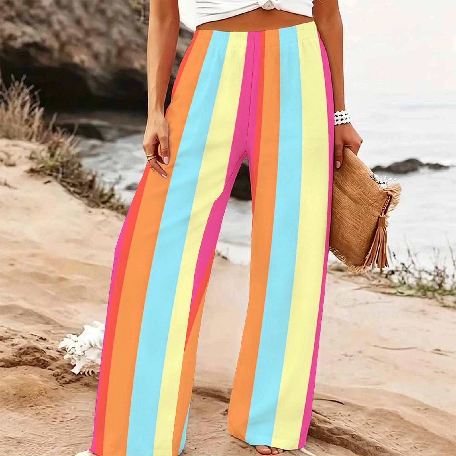 Women's Summer Beach Wide Leg  - Palazzo Pant Wide review and price