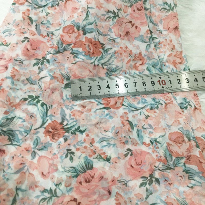 2/3m Floral Print Chiffon Fabr - Summer Clothing Material review and price