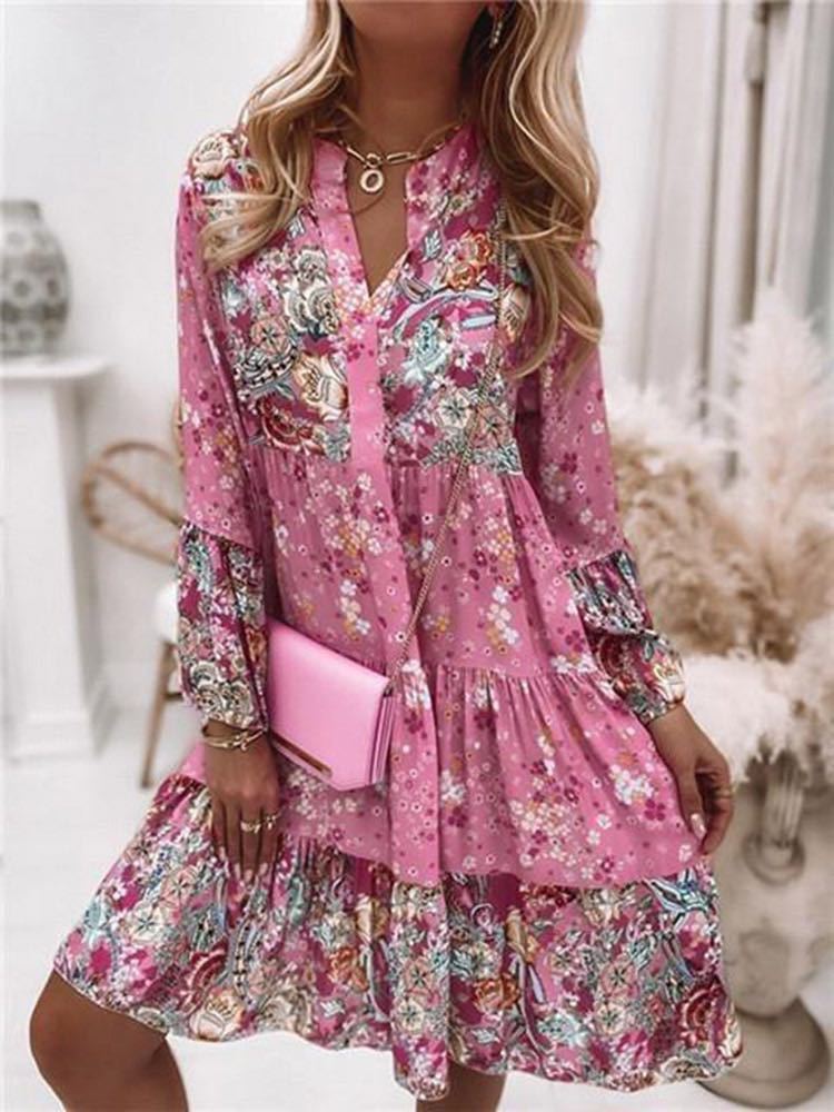 Casual Floral Print Dresses Fo - Summer Clothing Zara review and price