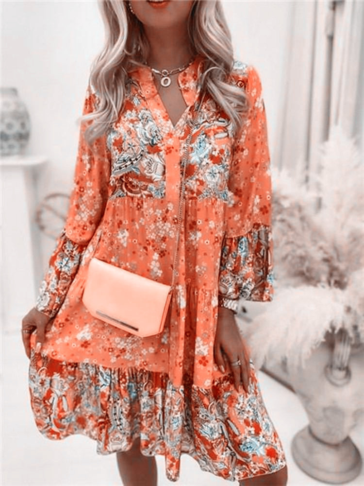 Casual Floral Print Dresses Fo - Summer Clothing Zara review and price