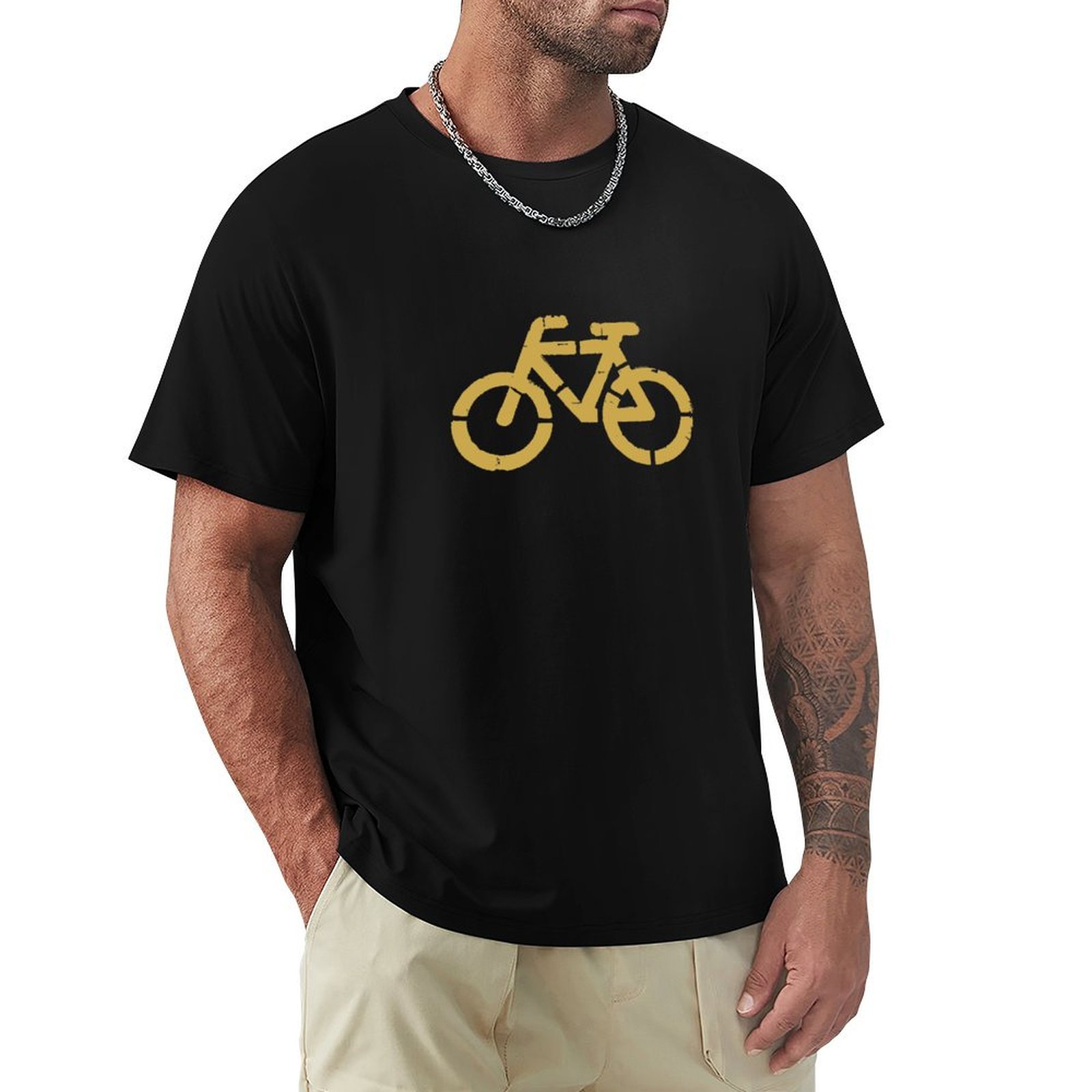 Bicycle traffic sign T-Shirt A - Summer Clothing Aesthetic review and price