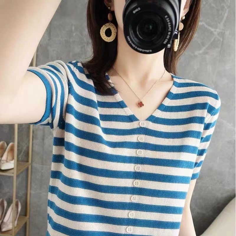 Ladies Ice Silk Short Sleeve T - Summer Clothing Label review and price