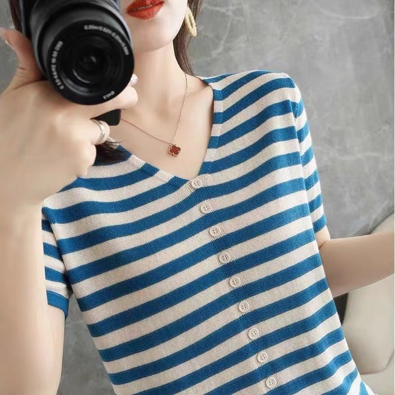 Ladies Ice Silk Short Sleeve T - Summer Clothing Label review and price