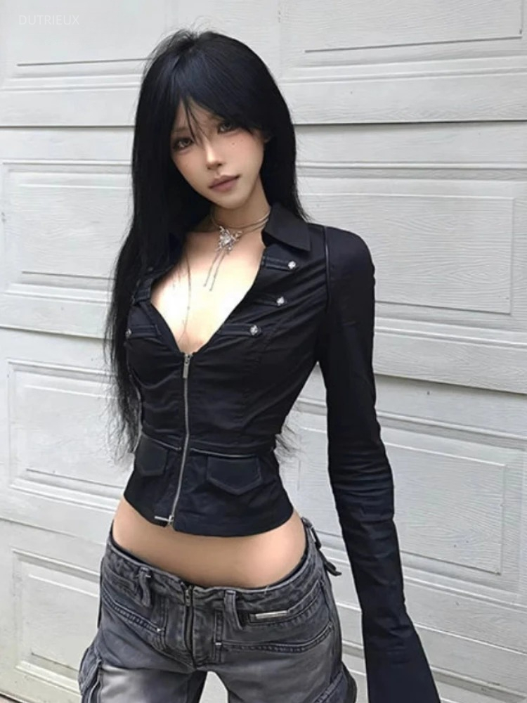 Y2k Aesthetic Women Sexy Blous - Summer Clothing Aesthetic review and price