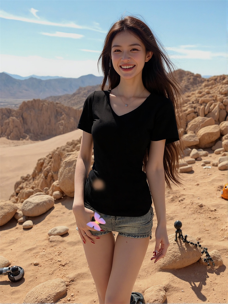 Short Sleeve T-Shirts Black Wo - Summer Clothing Trends 2025 Women'S review and price