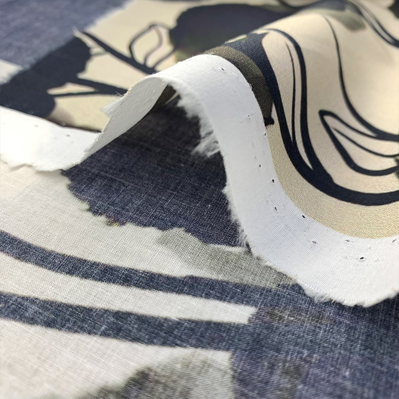 Ink Painting Style Print 100%  - Summer Clothing Material review and price