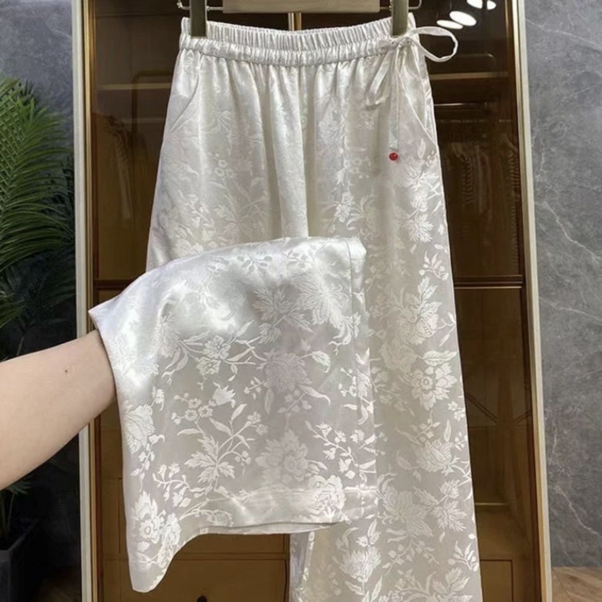 Elegant Chinese Style Jacquard - Palazzo Pant Wide review and price