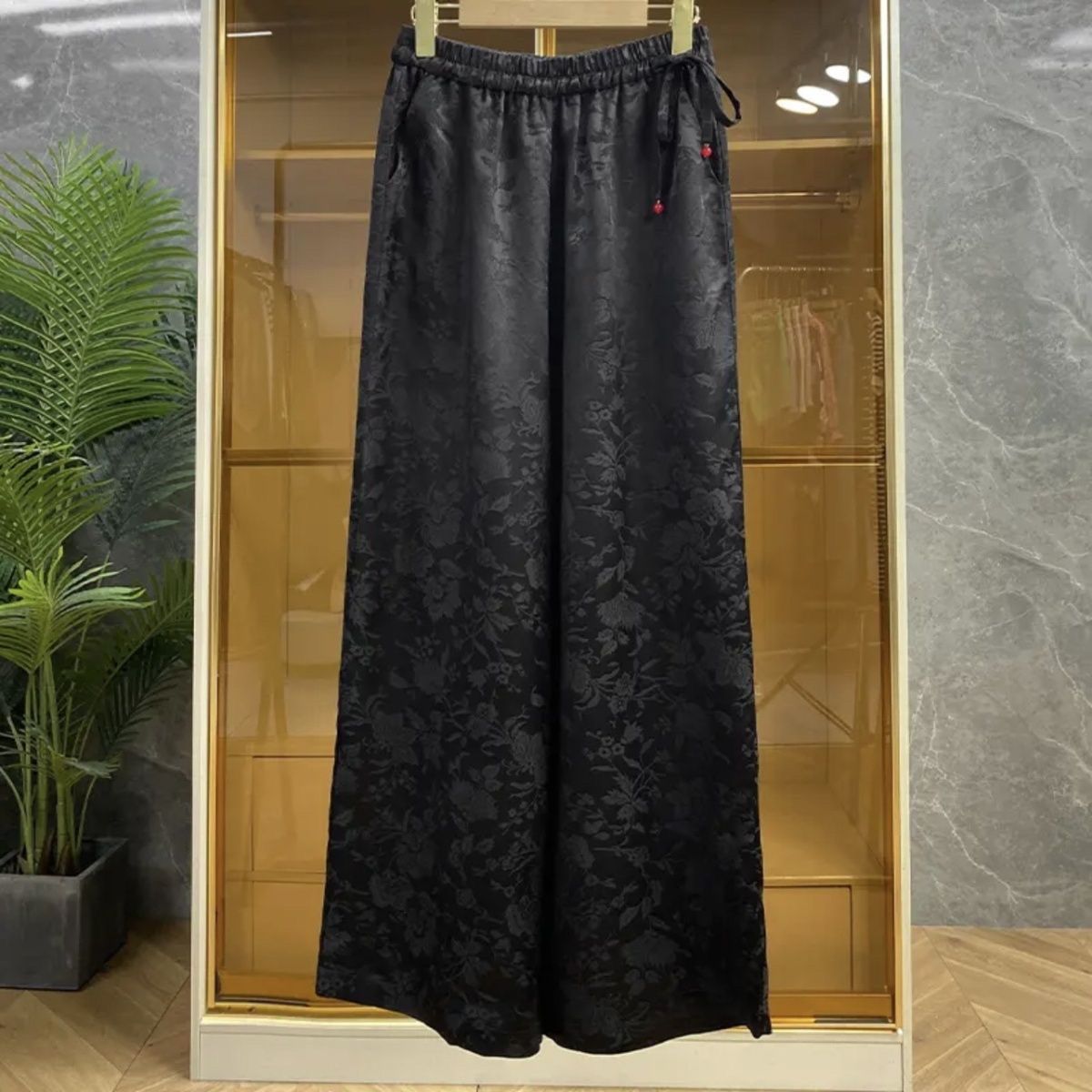 Elegant Chinese Style Jacquard - Palazzo Pant Wide review and price