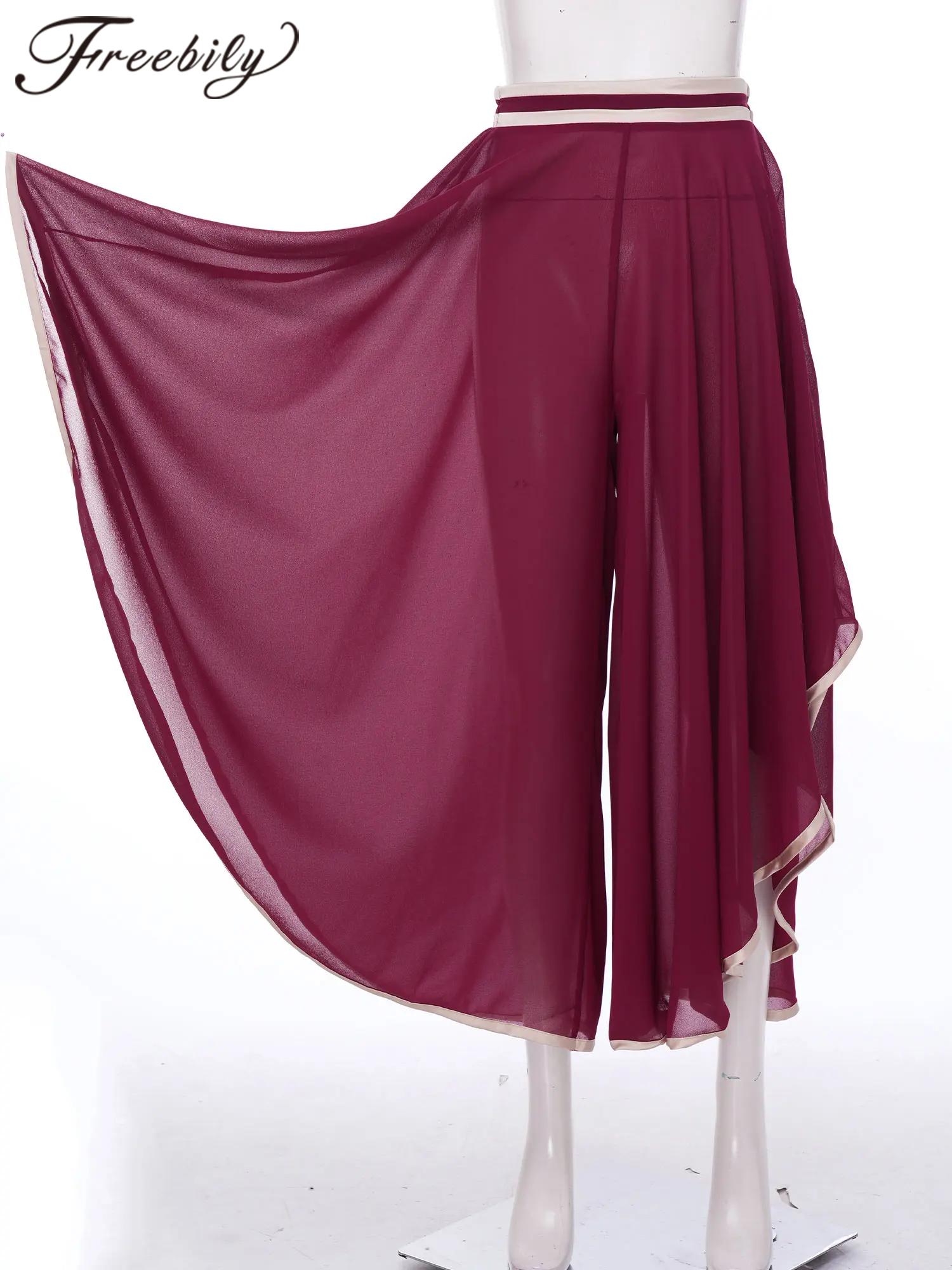 Women Flowy Chiffon Lyrical Da - Palazzo Pant Wide review and price