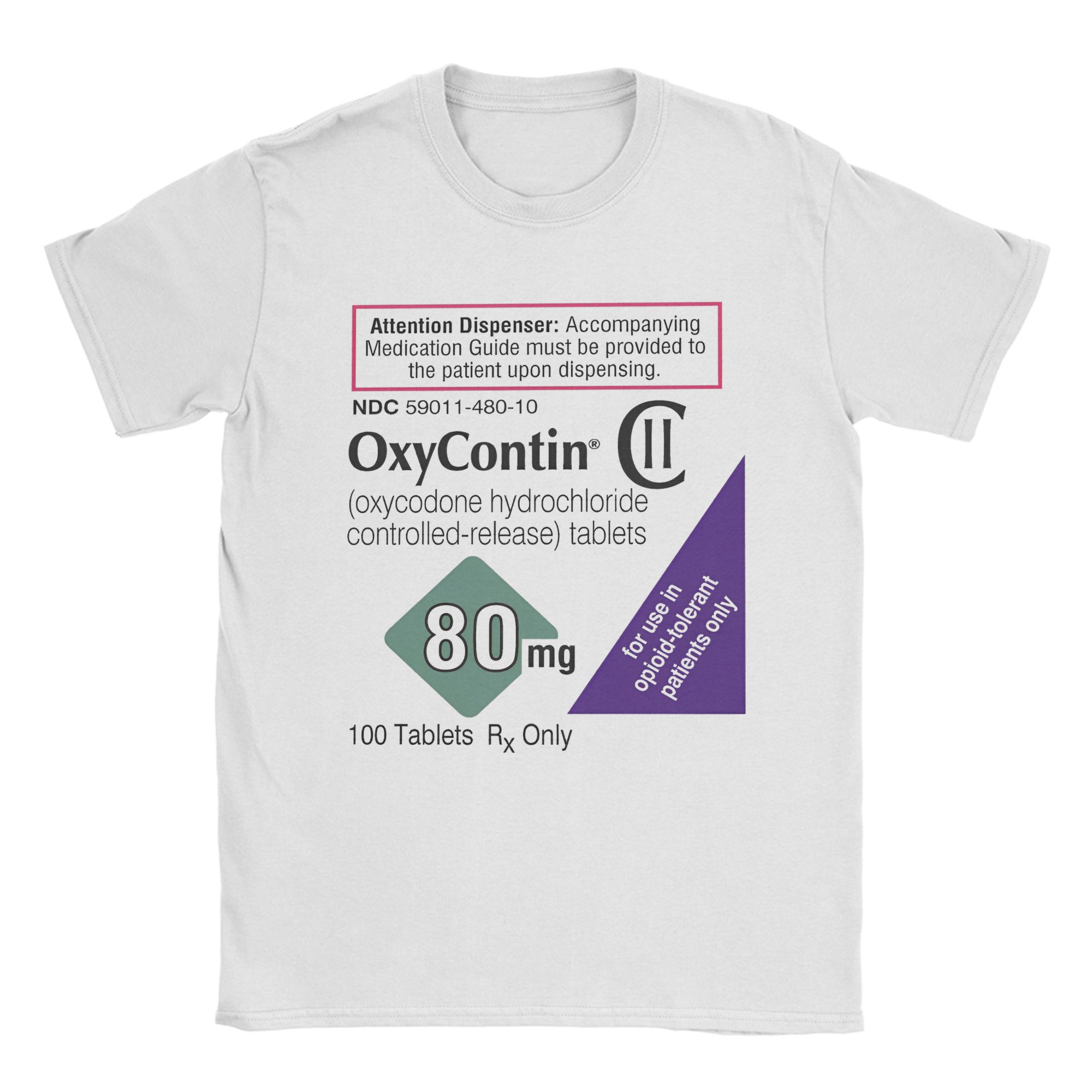 Oxycontin 80mg Label Men's T S - Summer Clothing Label review and price