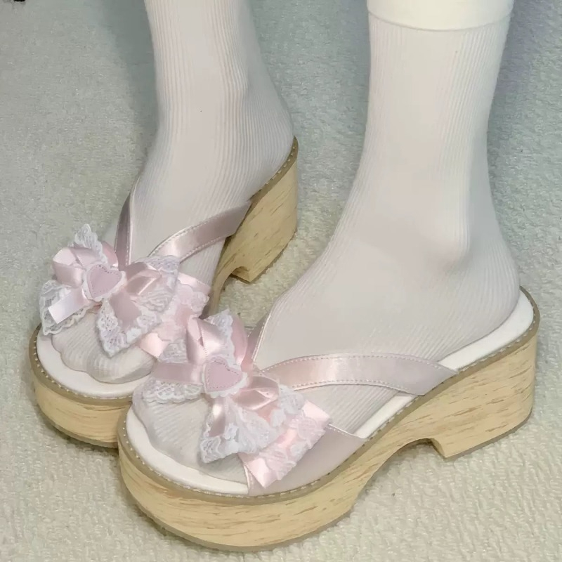 Sweet Bow Wood Grain Thick Bot - Summer Clothing Petite review and price