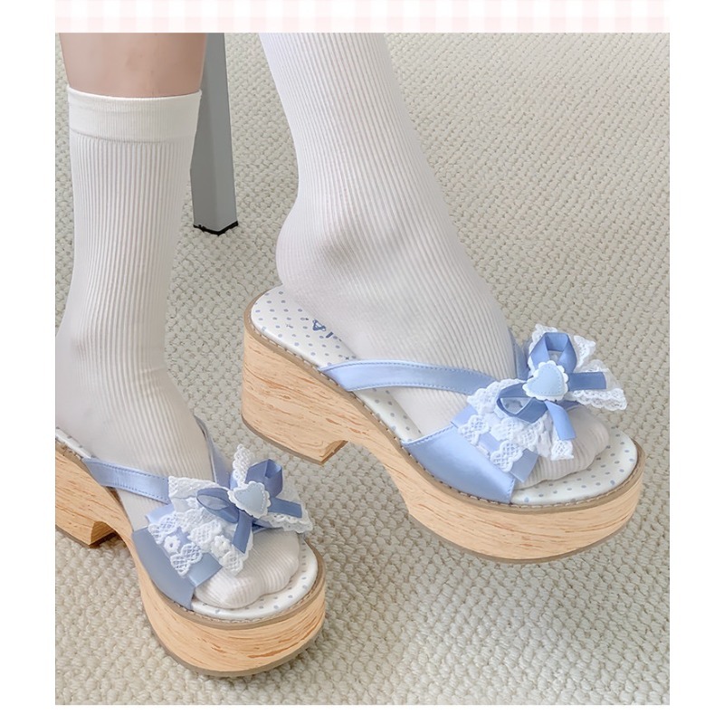 Sweet Bow Wood Grain Thick Bot - Summer Clothing Petite review and price