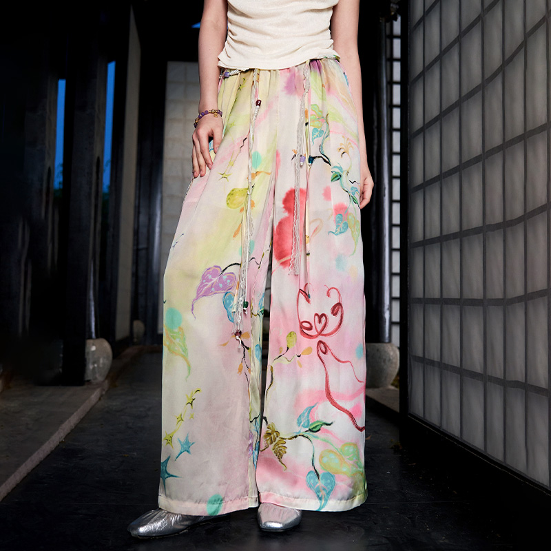 ELFSACK Watercolor Floral Prin - Palazzo Pant Wide review and price