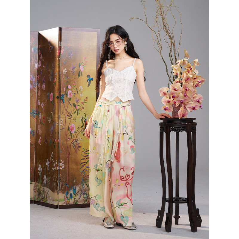ELFSACK Watercolor Floral Prin - Palazzo Pant Wide review and price