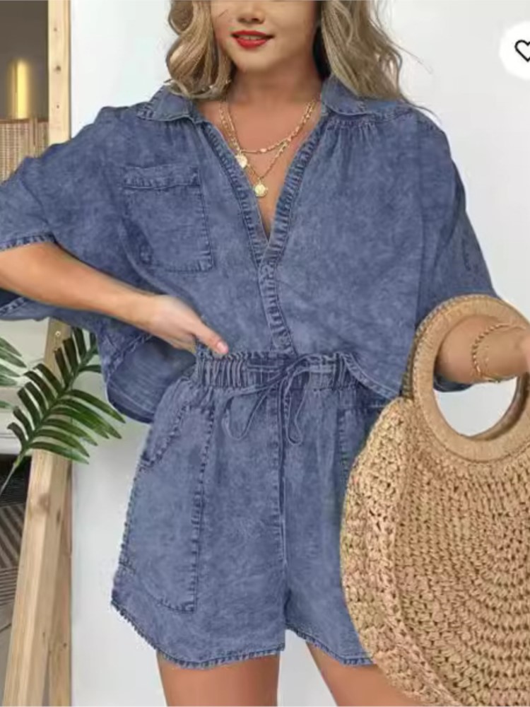 Fashion Vintage Denim Blue Sho - Summer Clothing Zara review and price