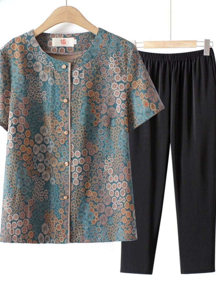 Grandma Style Short Sleeve Two - Summer Clothing For Women Over 60 review and price