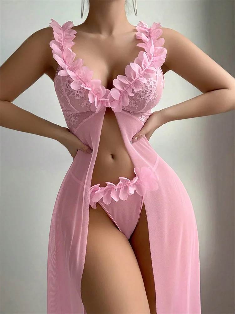 Pink Floral Sexy Nighties Wome - Summer Clothing Petite review and price