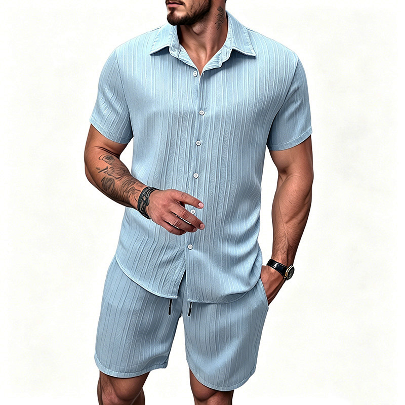 2026 New Men Vertical Wrinkle  - Summer Clothing Types review and price