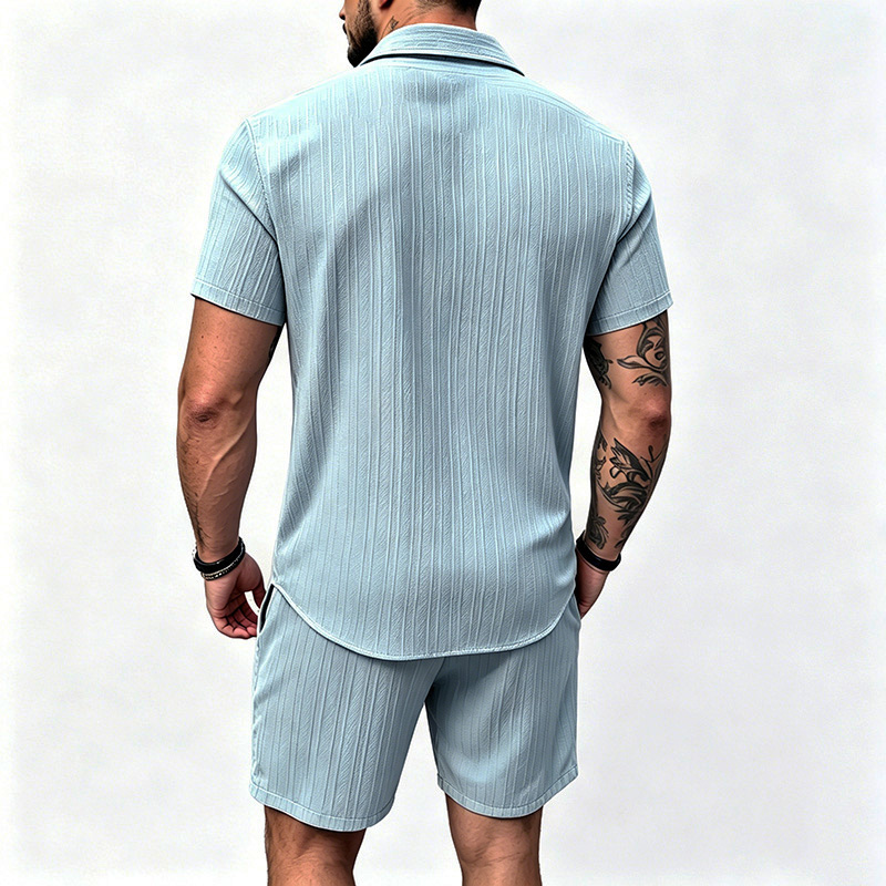 2026 New Men Vertical Wrinkle  - Summer Clothing Types review and price