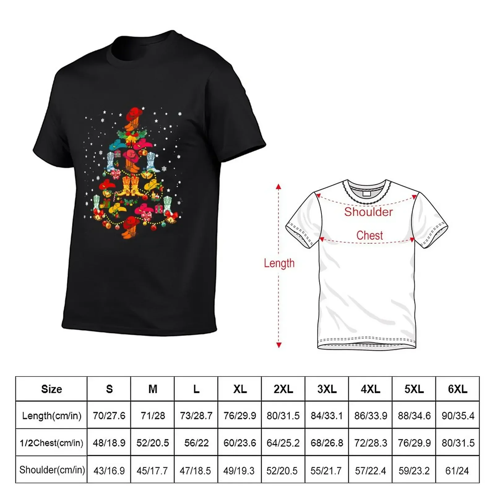 Cowboy Boots Christmas Tree T- - Summer Clothing Aesthetic review and price