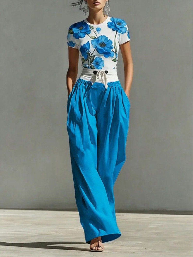 Yeezzi Women's Fashion Patchwo - Palazzo Pant Wide review and price