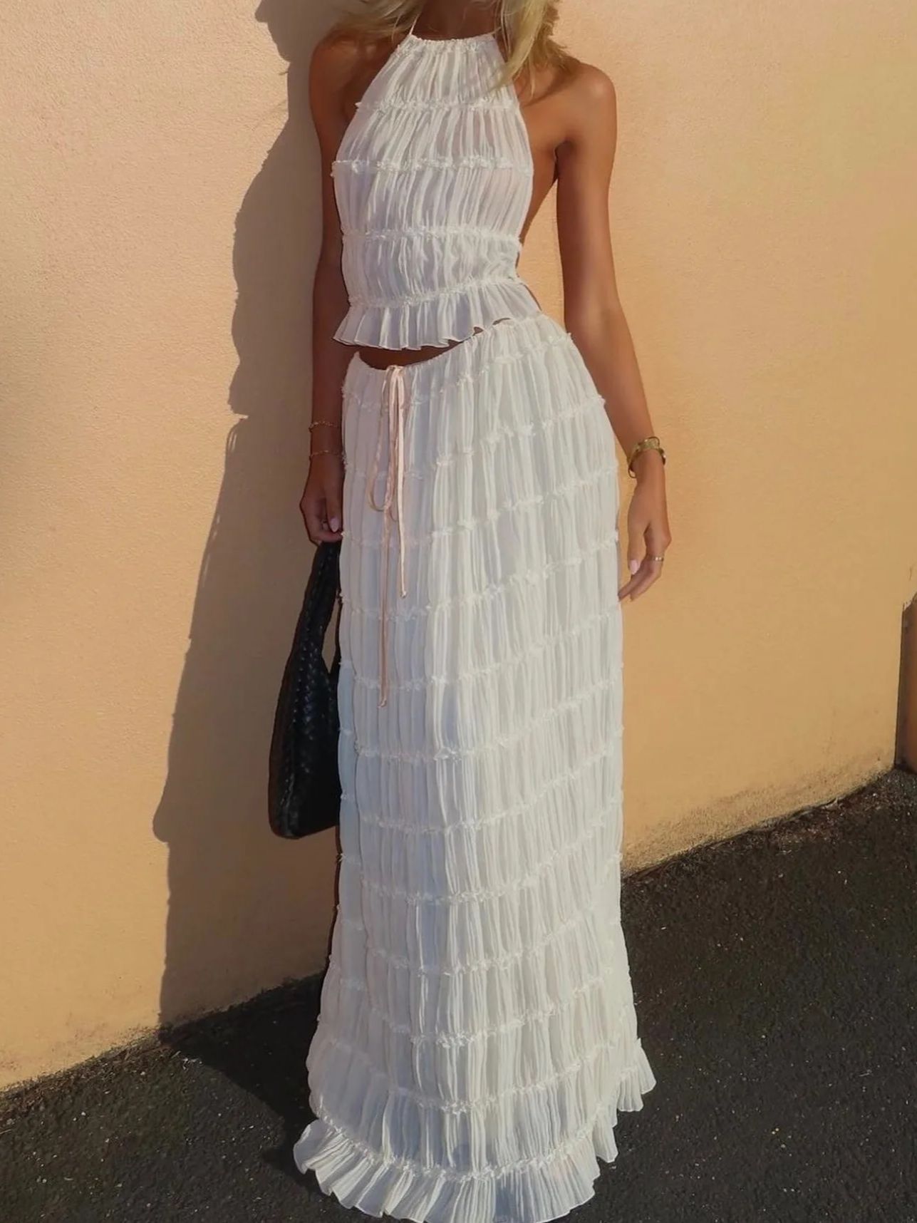 Fashion Halter Neck Long Skirt - Summer Clothing Zara review and price