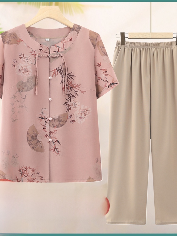 Fashionable Short Sleeve Two-P - Summer Clothing For Women Over 60 review and price