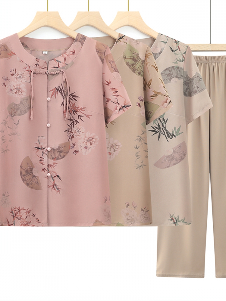 Fashionable Short Sleeve Two-P - Summer Clothing For Women Over 60 review and price