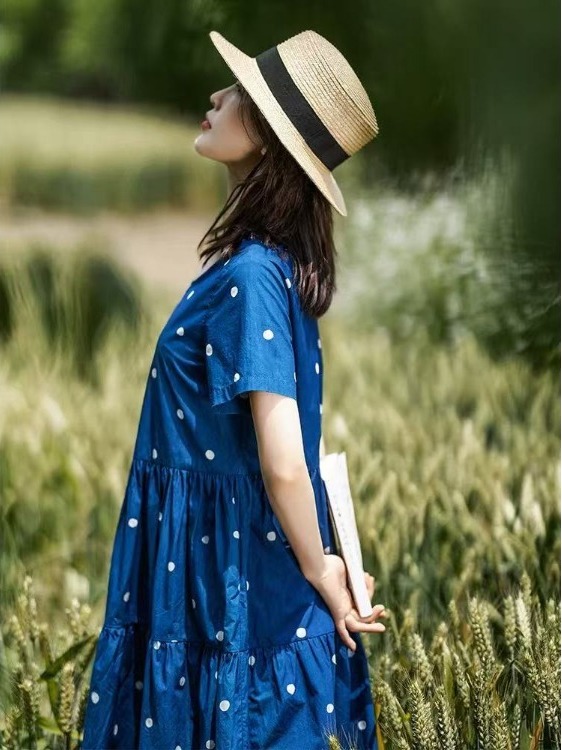 Blue Pure Cotton Floral Print  - Summer Clothing Label review and price